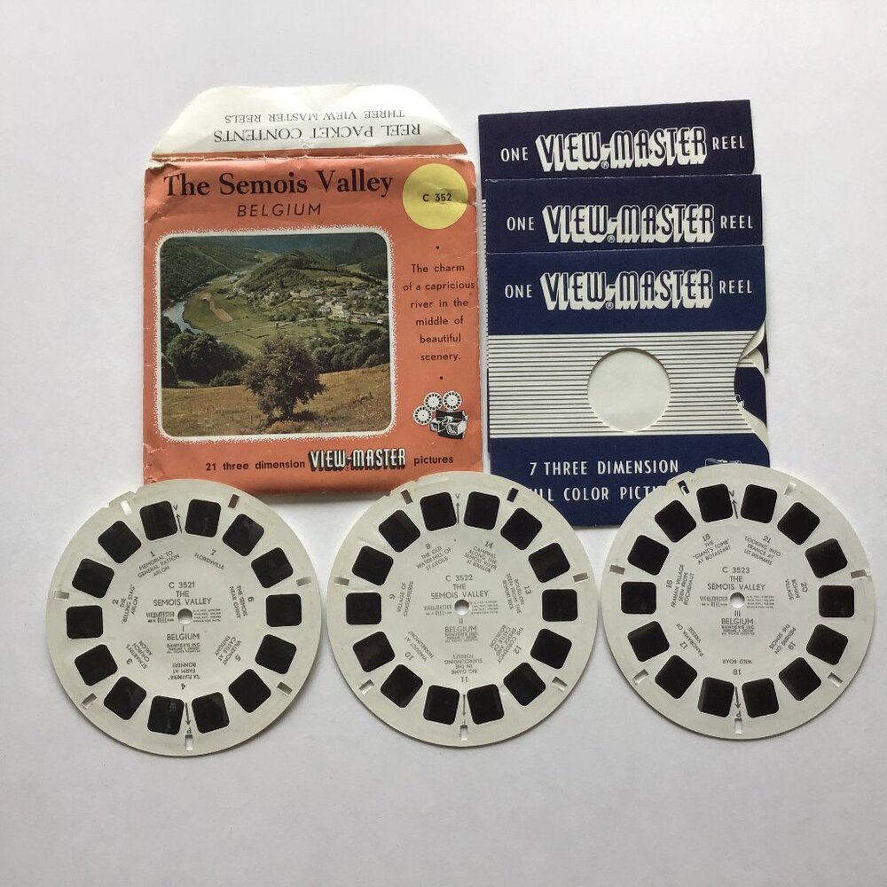 View-Master Reels Semois Valley Belgium Set of 3 Viewmaster Reels Sawyers C 352